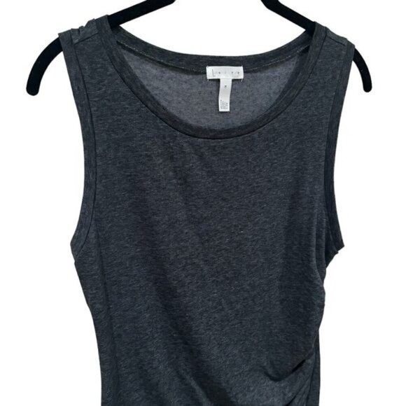 NEW Leith Ruched Bodycon Crossover Tank Dress in Charcoal Summer Comfort Size M - Picture 3 of 11